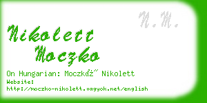 nikolett moczko business card